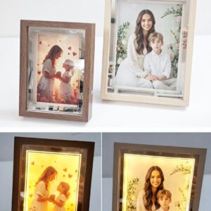 מסגרת עץ מוארת לתמונה